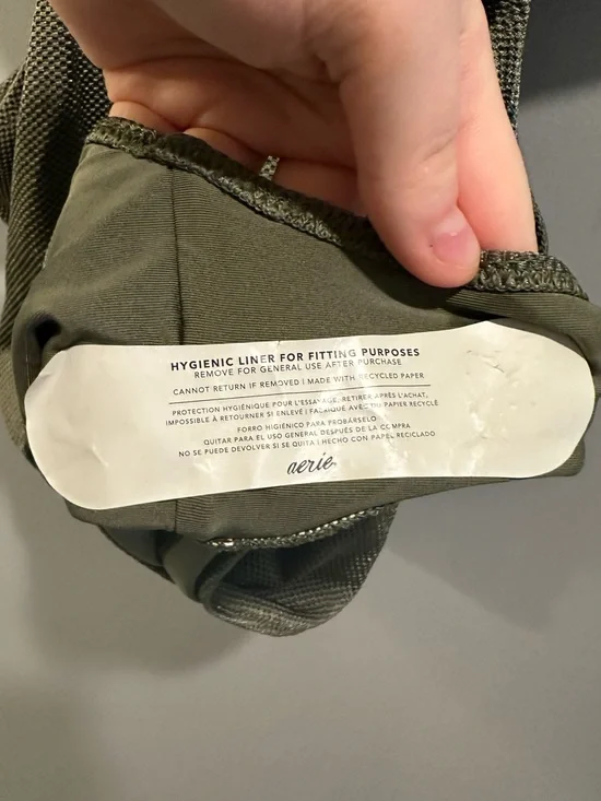 NWOT Aerie Shine Pique V-Wire Scoop One-Piece Swimsuit Army Green Size XXL - Picture 6 of 6